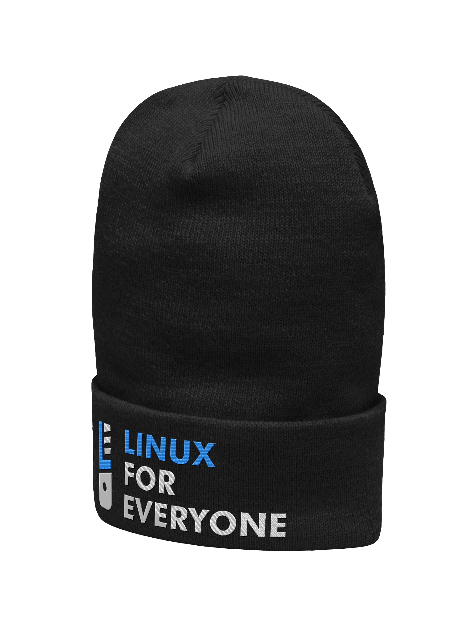 L4E Cuffed Beanie: Dark Mode Aqua product image (4)