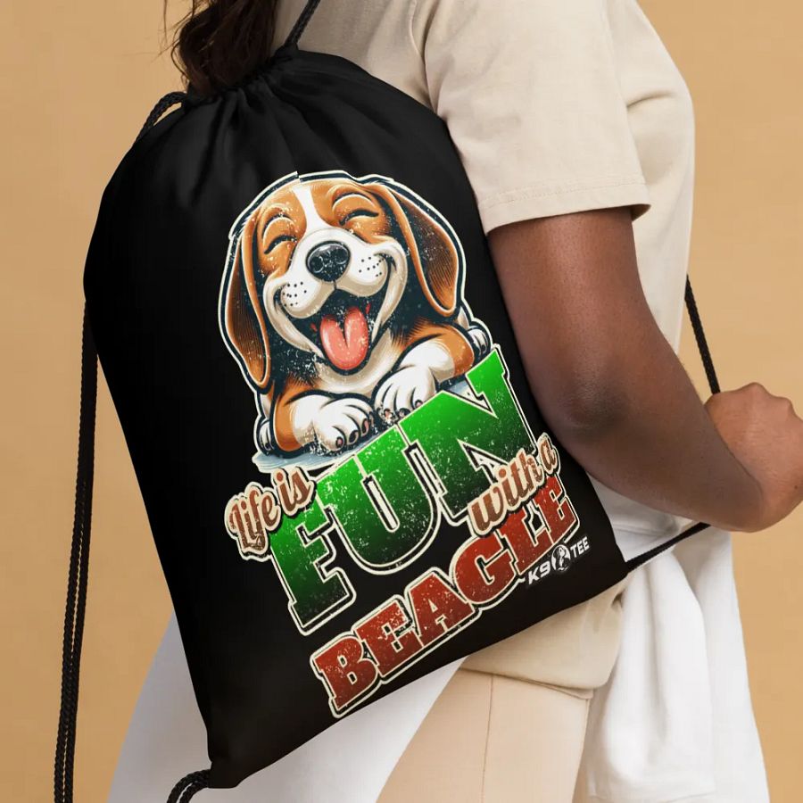 Beagle Bliss Drawstring Bag product image (4)