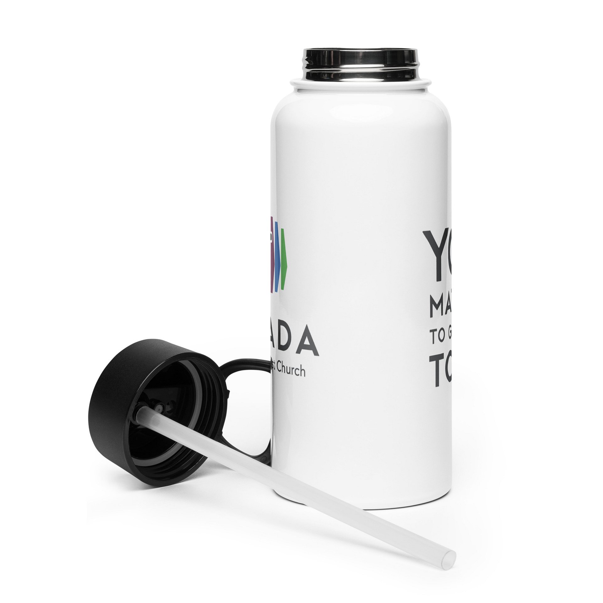 AUMC Logo and Mission Tag Stainless Steel Water Bottle with Straw Lid product image (8)