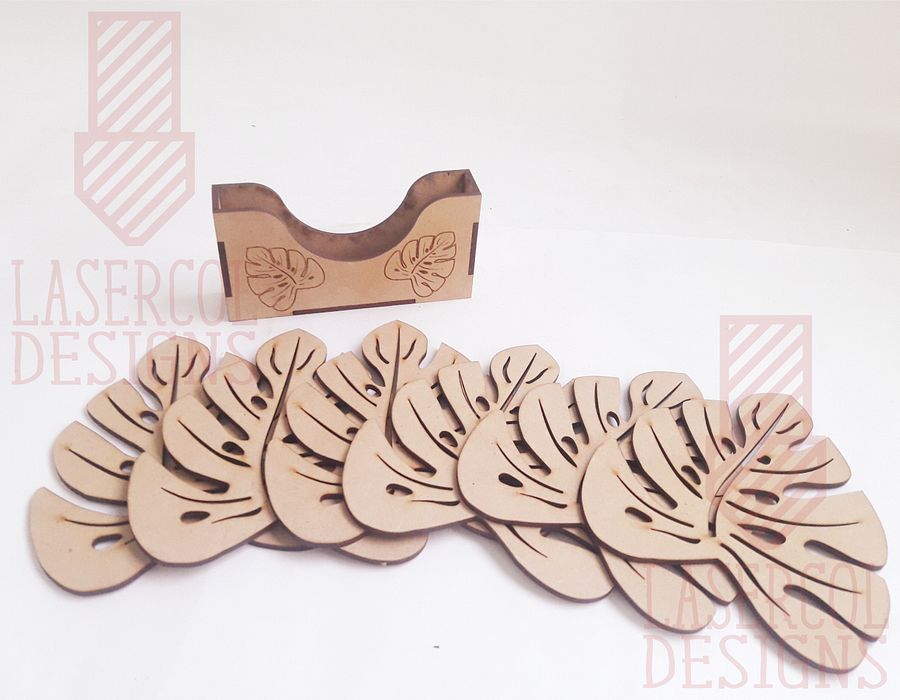 Leaf Coasters (6) Set 1 - Laser Cut Files product image (3)