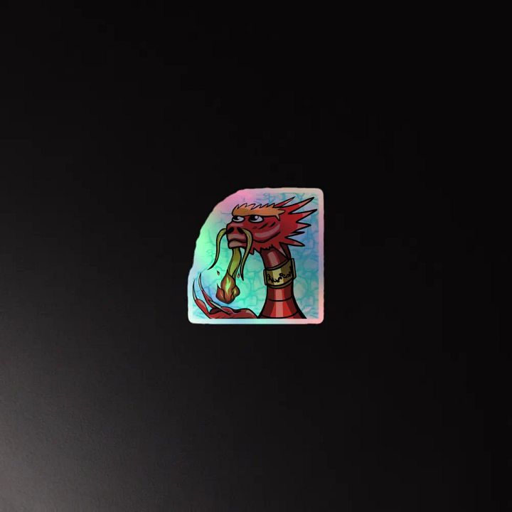 Regal Fire Dragon Holographic Sticker Set product image (2)