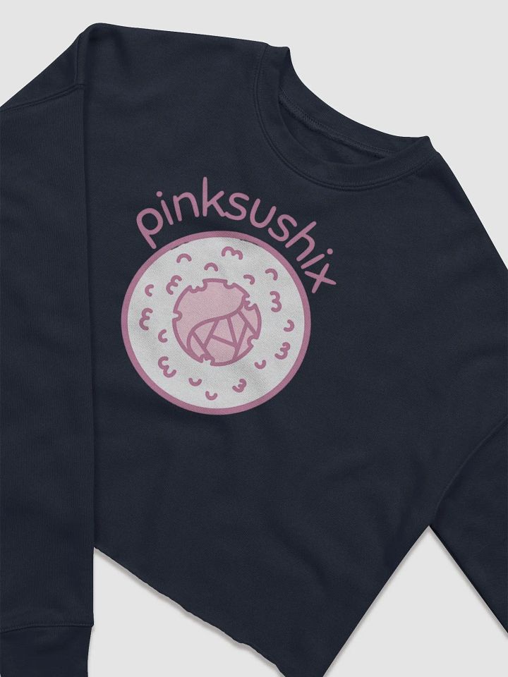 Women's Fleece Cropped PinkSushix Logo Sweatshirt product image (6)