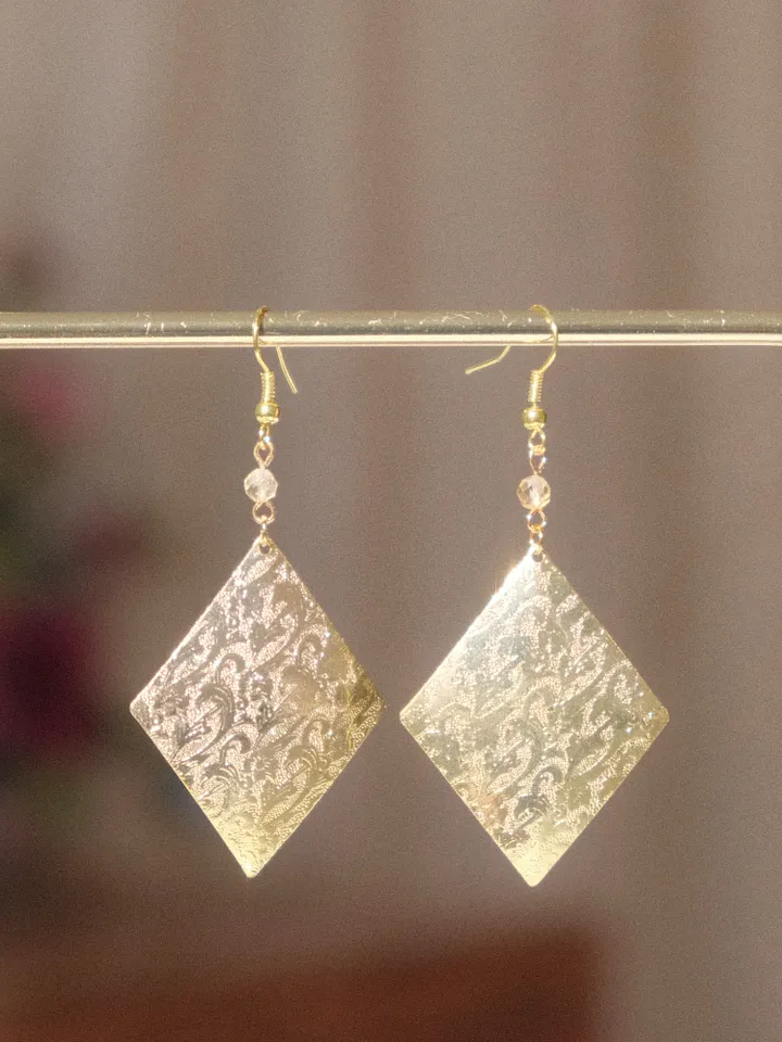 Golden diamond - Citrine earrings product image (2)
