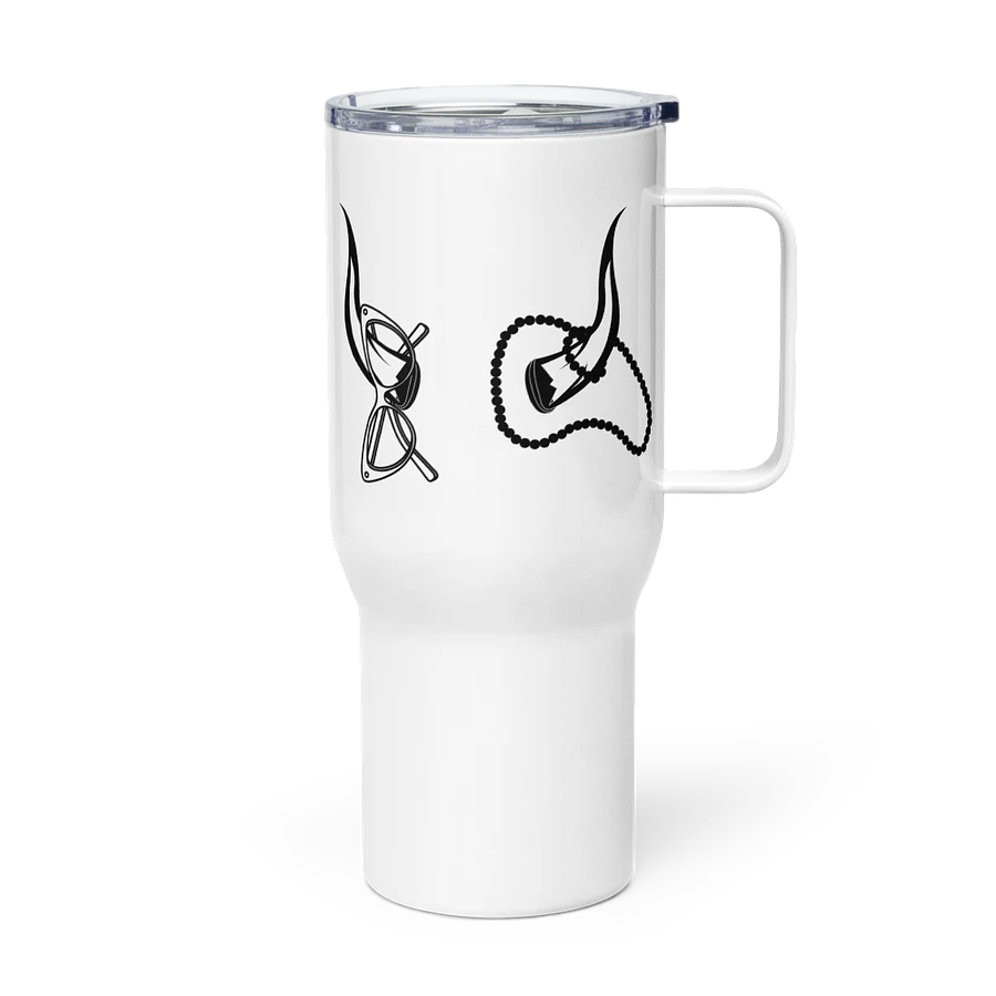 Horns, Glasses & Pearls Travel Mug product image (3)