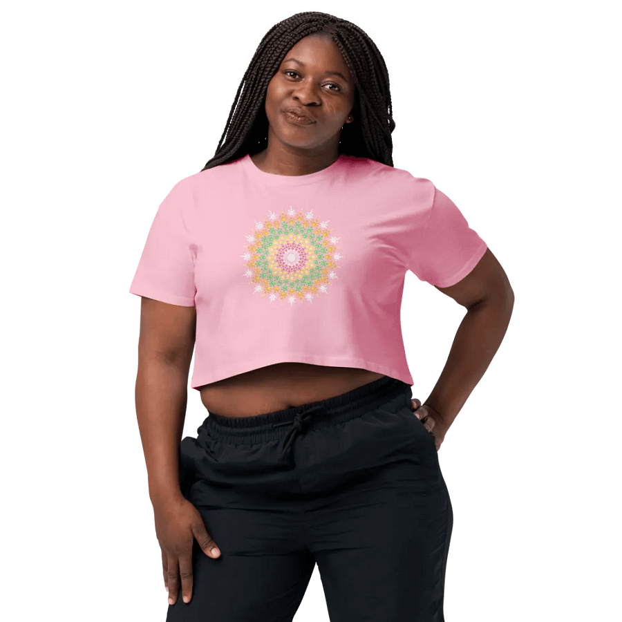 Pastel Dot Mandala Crop Top product image (1)