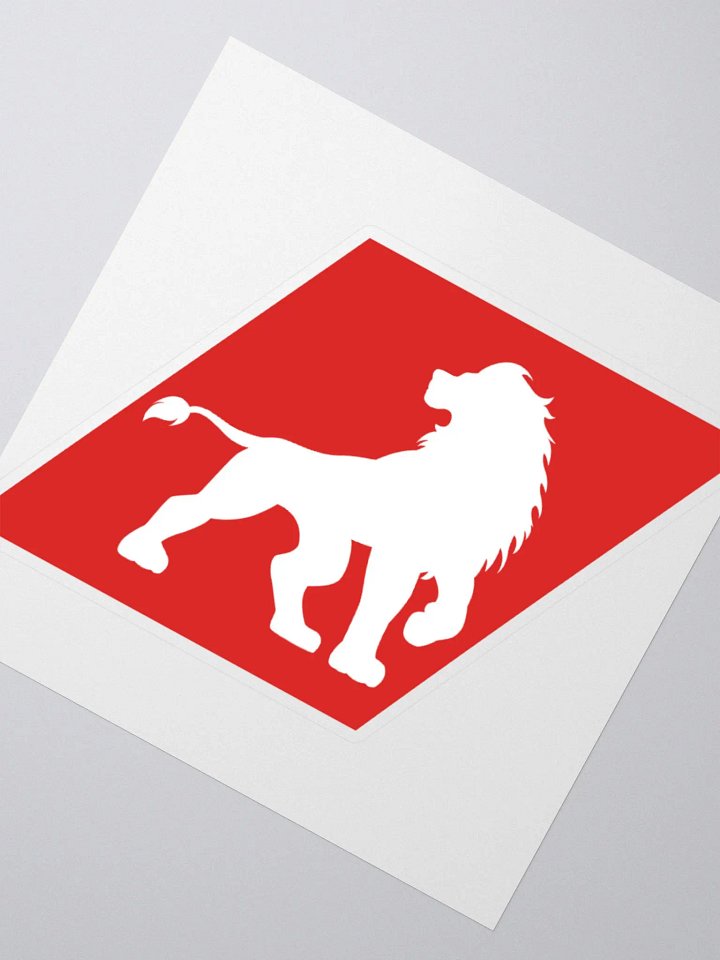 Warrior Tier Red & White Lion Sticker product image (2)