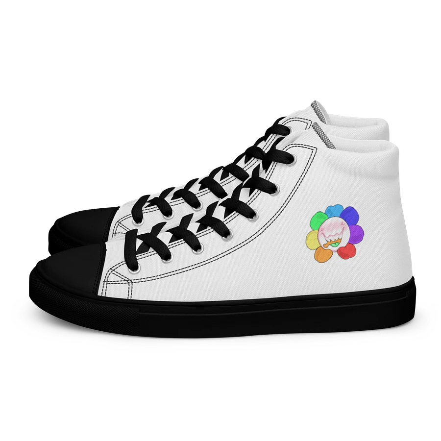 White and Black Flower Sneakers product image (2)