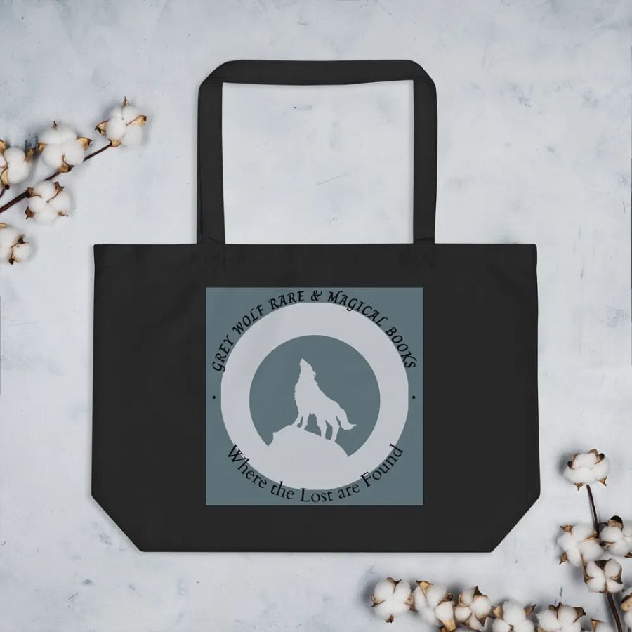 Grey Wolf Rare & Magical Books Logo Organic Tote Bag product image (3)