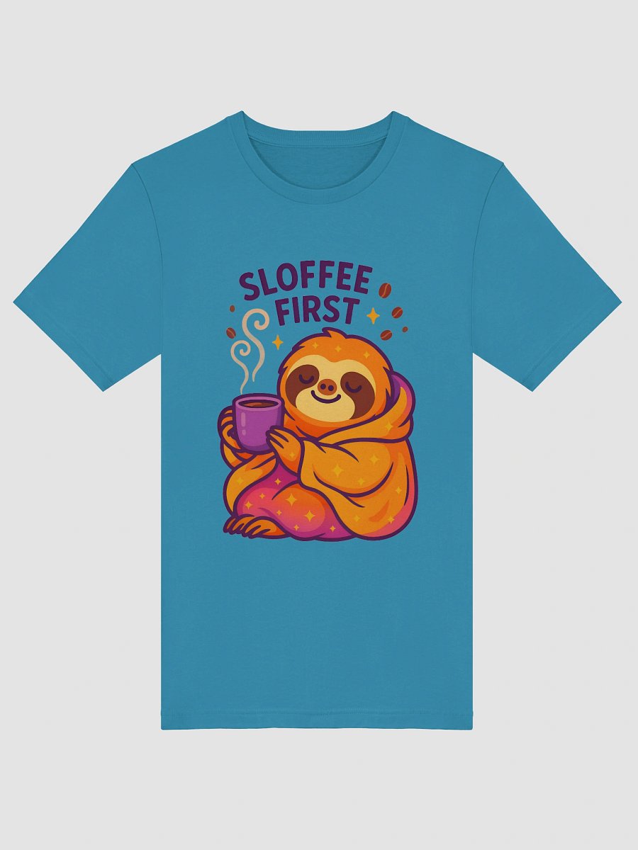 Sloffee First – Funny Sloth Coffee T-Shirt | Sloths Having Snacks Collection product image (5)