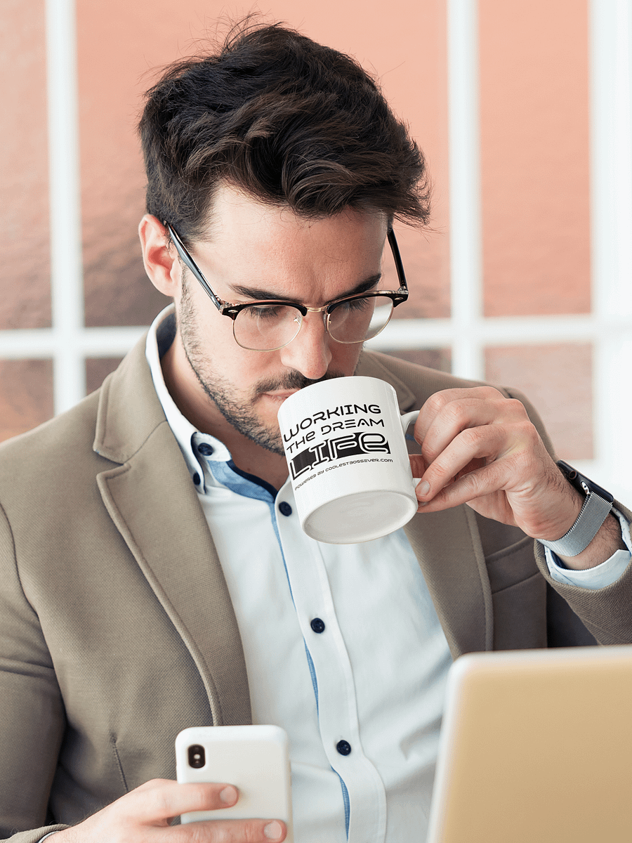 Working the Dream Life Coffee Mug – Motivational Ceramic Mug | Daily Inspiration | Purpose-Driven Drinkware product image (4)