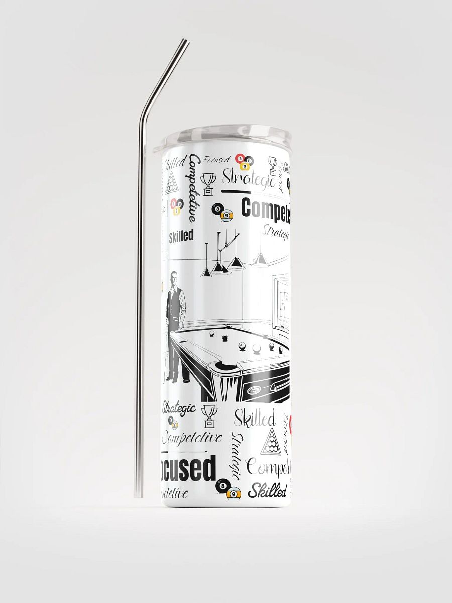20 oz Billiard Player Affirmation Word Art Tumbler product image (2)