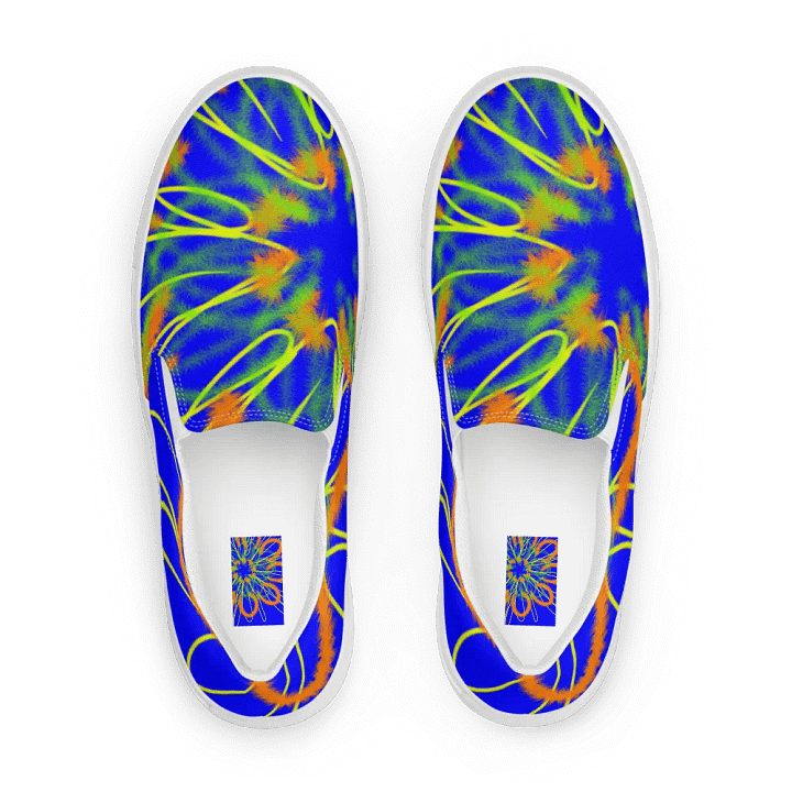 Neon Floral Frenzy Slip-Ons product image (1)