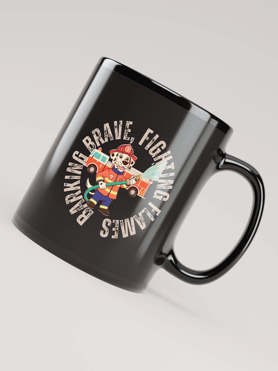 barking brave fighting flames mug product image (8)