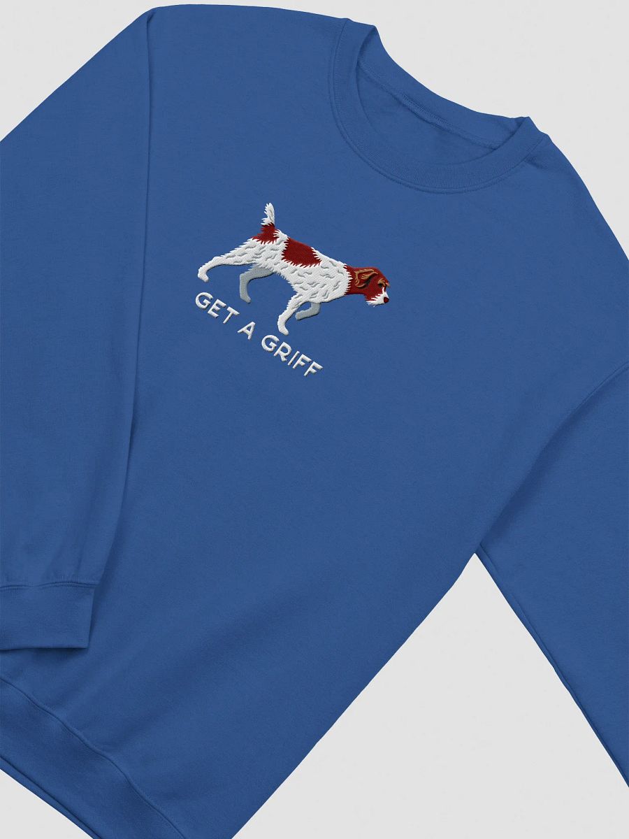 Get a Griff Sweatshirt (Embroidered) of a Wirehaired Pointing Griffon(Liver & White) product image (15)