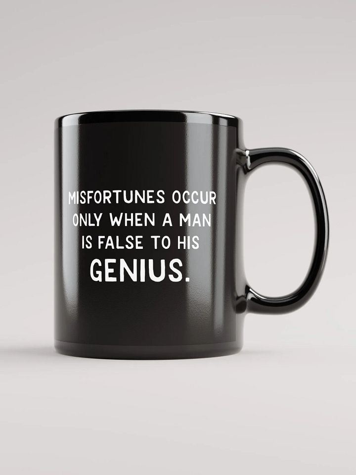 Embrace Your Genius Thoreau Quote Black Coffee Mug product image (2)
