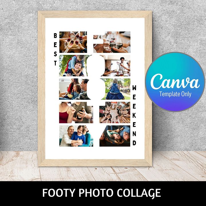 Footy Lovers Photo Collage Canva Template product image (1)
