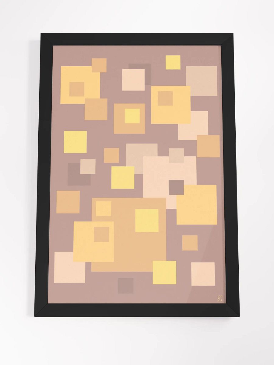 Vibrant Ayous Wood Framed Matte Poster - Abstract Image No. 3 product image (22)
