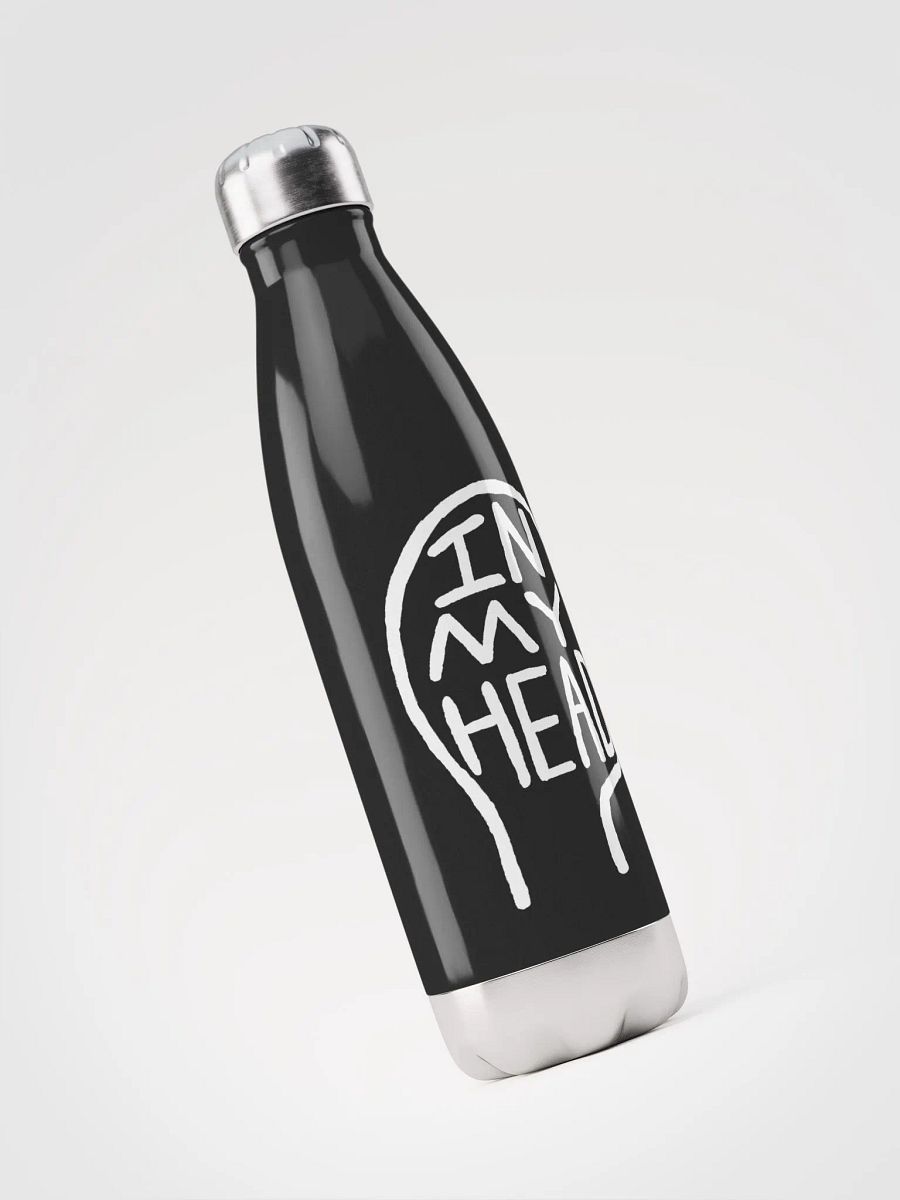 In My Head (white design) stainless steel water bottle product image (1)
