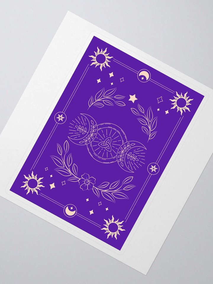 Maiden Mother Crone Purple Tarot Card 5"x5" Sticker product image (2)