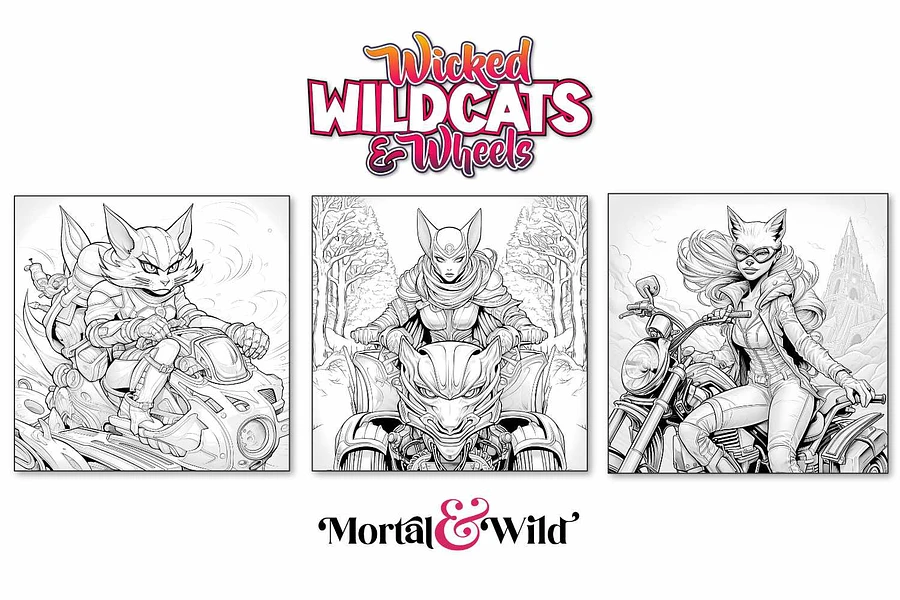 Wicked Wildcats & Wheels Colouring Book product image (4)
