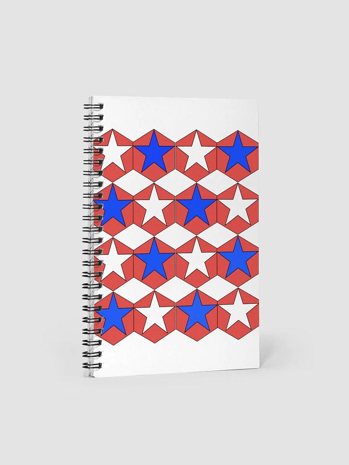Stars Within Hexagons - Geometrical Design Spiral Notebook product image (1)