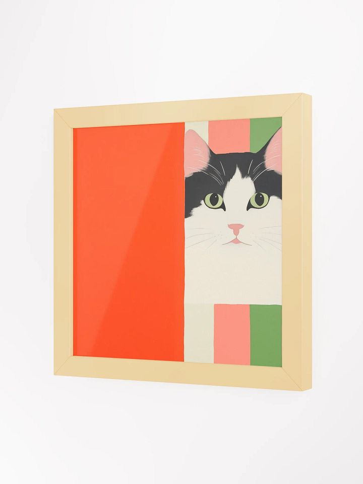 Whiskers of Color: Framed Cat Face Poster product image (14)