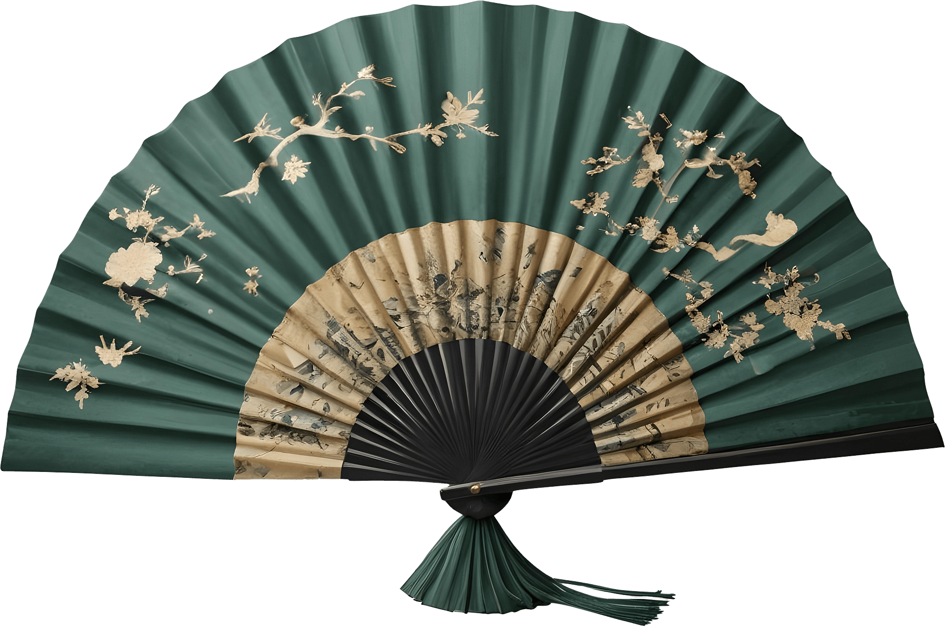 Chinese Art – Fan for Lunar New Year and Lantern Festival Decor PNG product image (1)