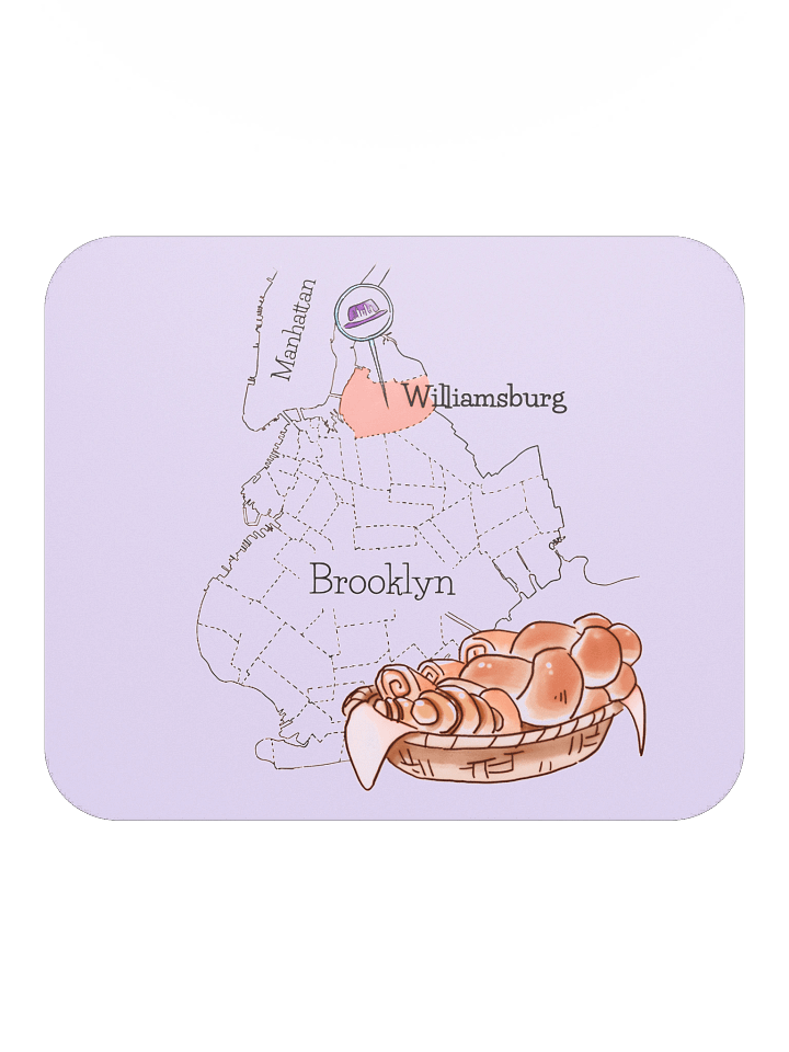 Hasidic Food Map Mouse Pad product image (2)