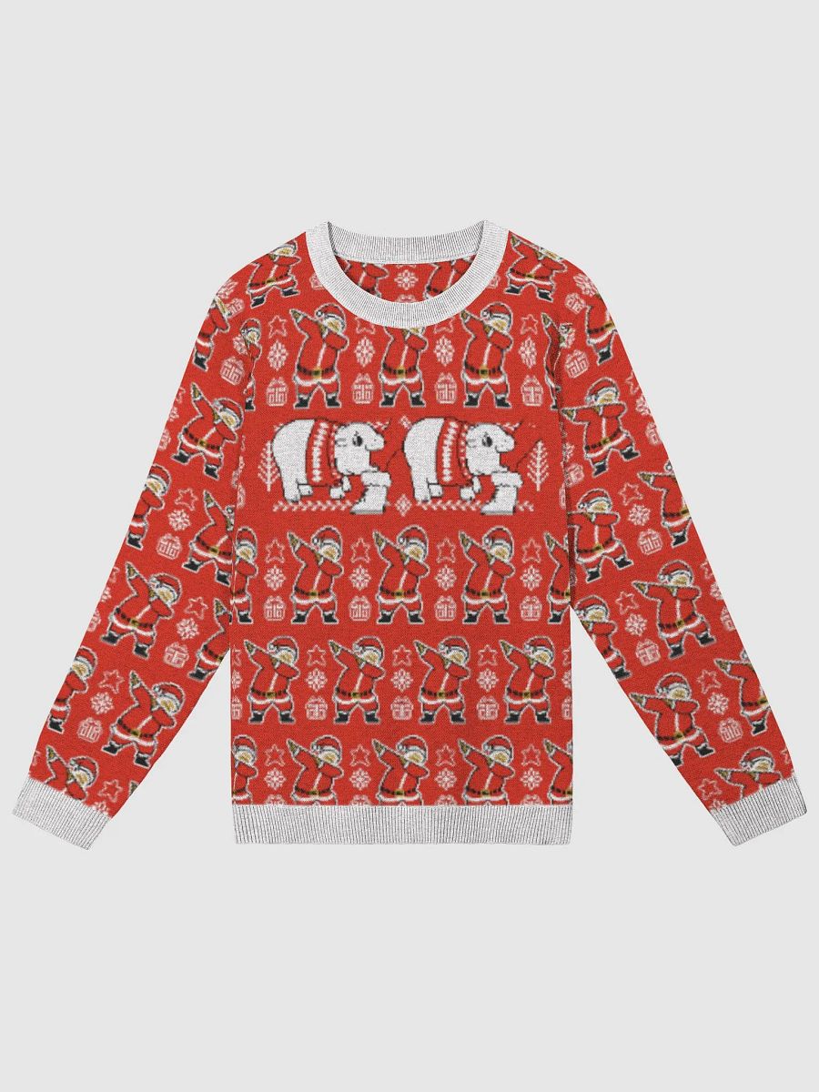 MOODENG'S SANTAS DAB KNITTED CREWNECK SWEATER! product image (1)