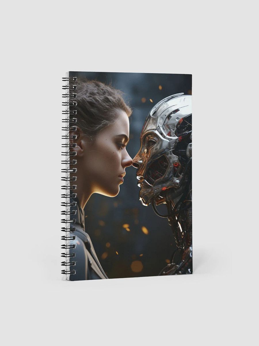 Girl with robot spiral notebook product image (1)