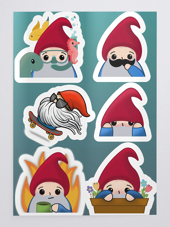 Gnome Sticker Sheet 2 product image (1)