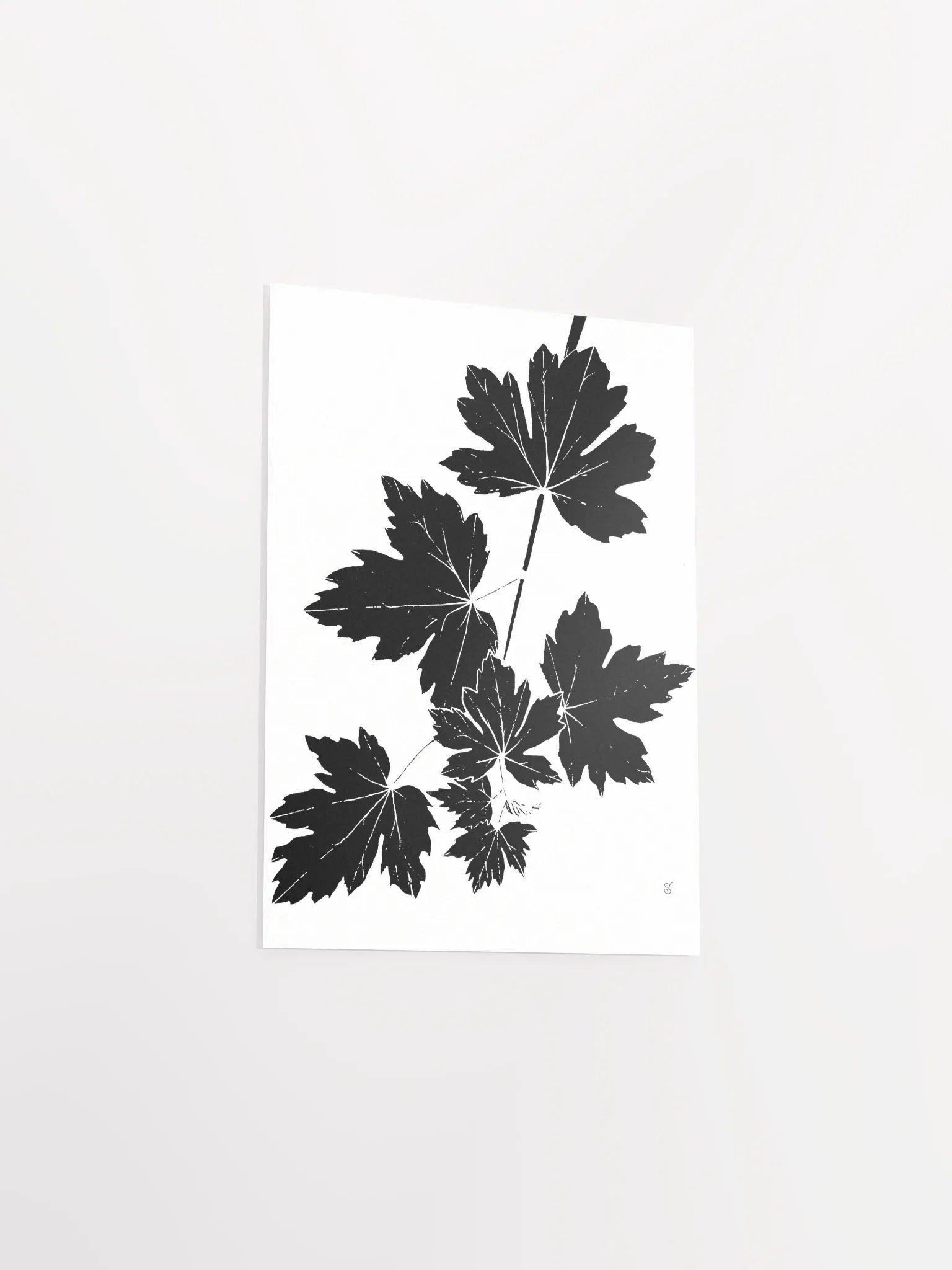 Luminous Leaf Cluster Matte Poster - Grape Leaves Light product image (3)
