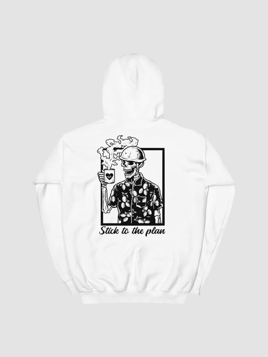 Stick to the Plan Embroidered Hoodie White product image (2)