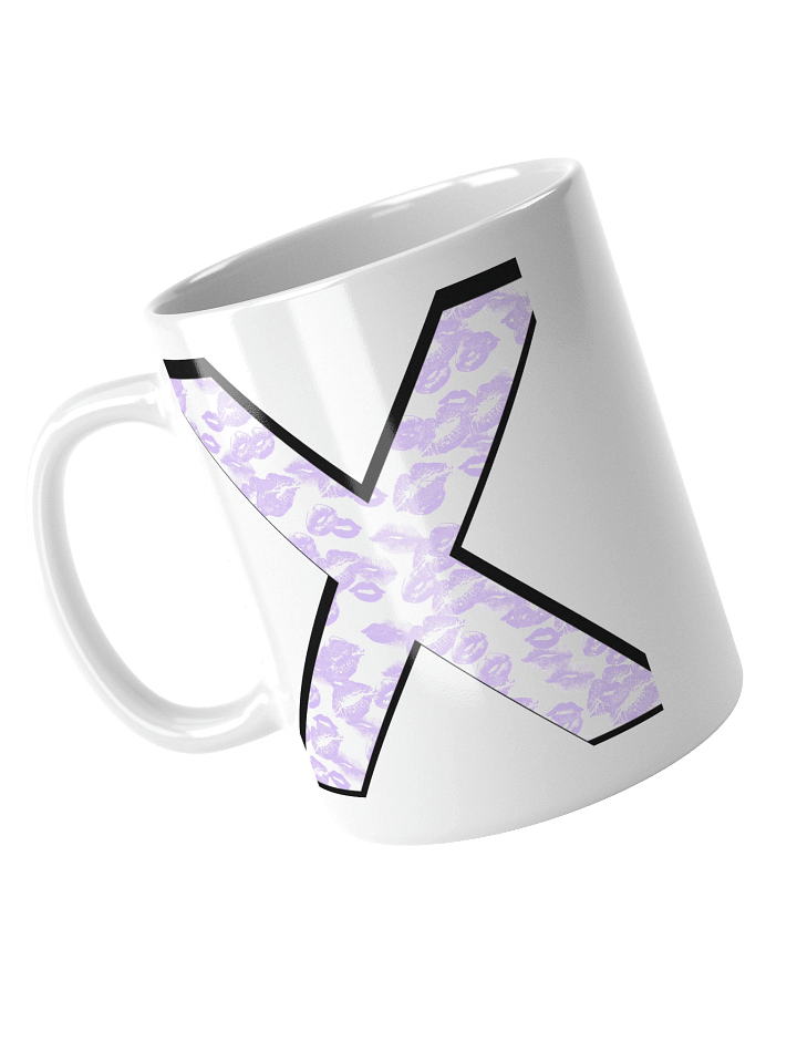 White X Lilac Lipstick Kisses | Glossy White Mug product image (1)
