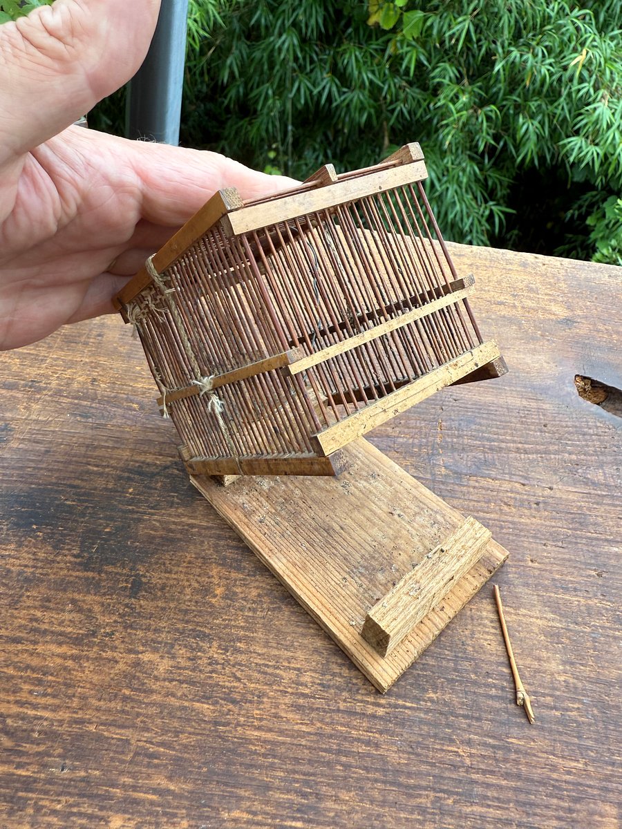 🎎 Antique Japanese Mushi Kago Insect Cage – Handcrafted Bamboo Folk Art – Japan Antique Roadshow product image (7)
