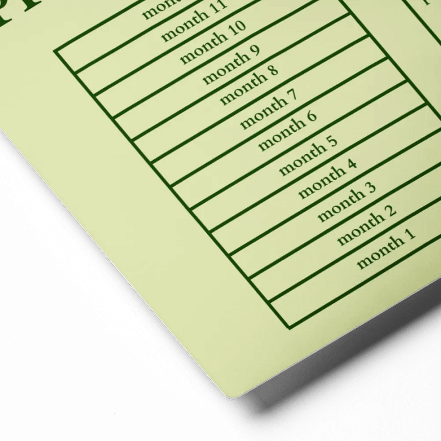 HIGHFALUTIN ANNUAL RENT TRACKER (forest design 3) product image (2)