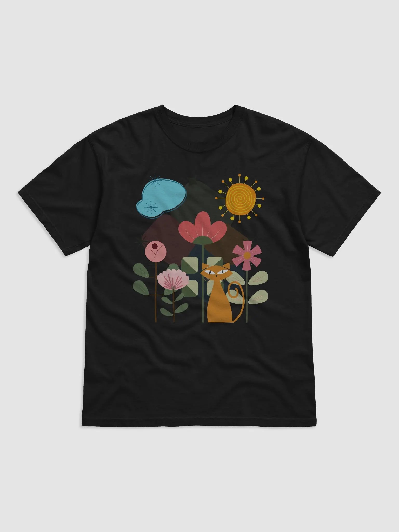 Whimsical Cat Garden T-Shirt product image (2)