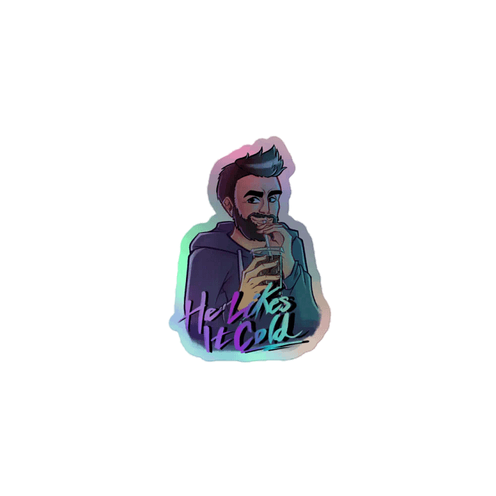 He Likes It Cold Holo Sticker product image (1)