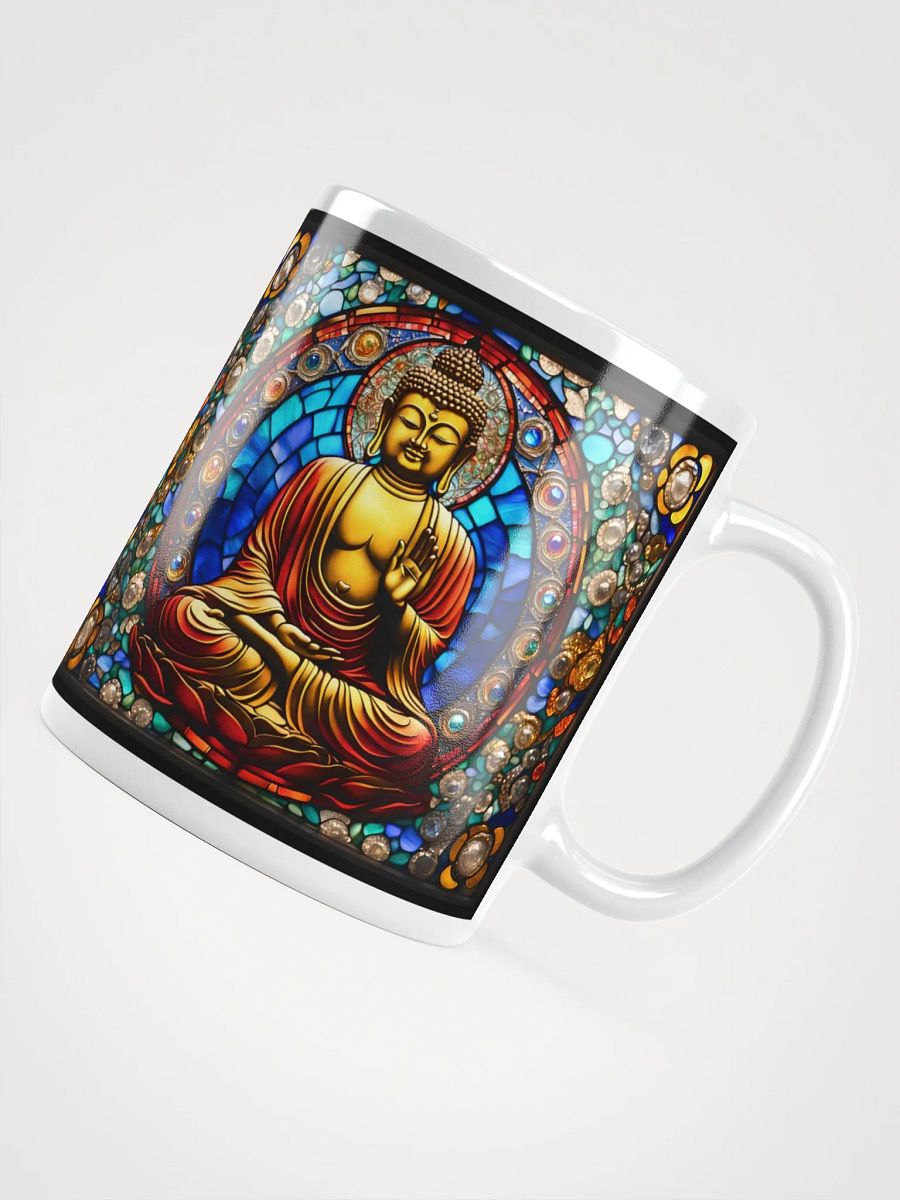 #004 Red and Gold Buddha Stained Glass Mug product image (10)