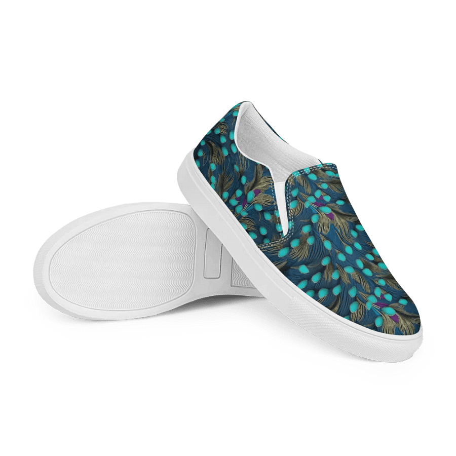 Peacock Splendor Canvas Slip-Ons product image (7)