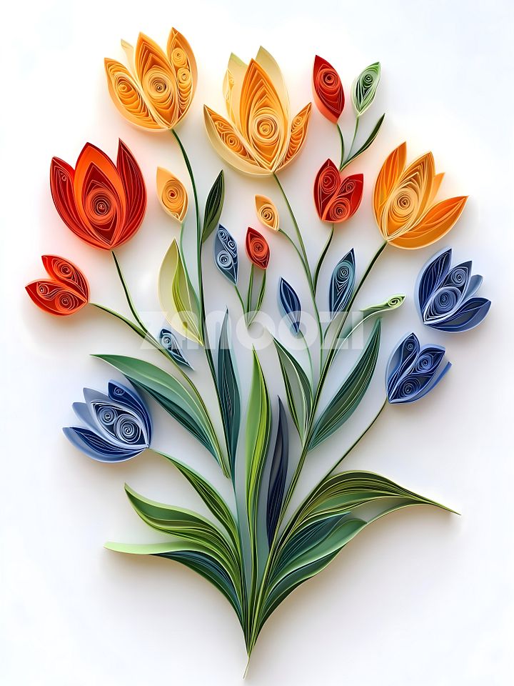 Realistic Handmade Paper Tulips – Spring Home Decor product image (1)