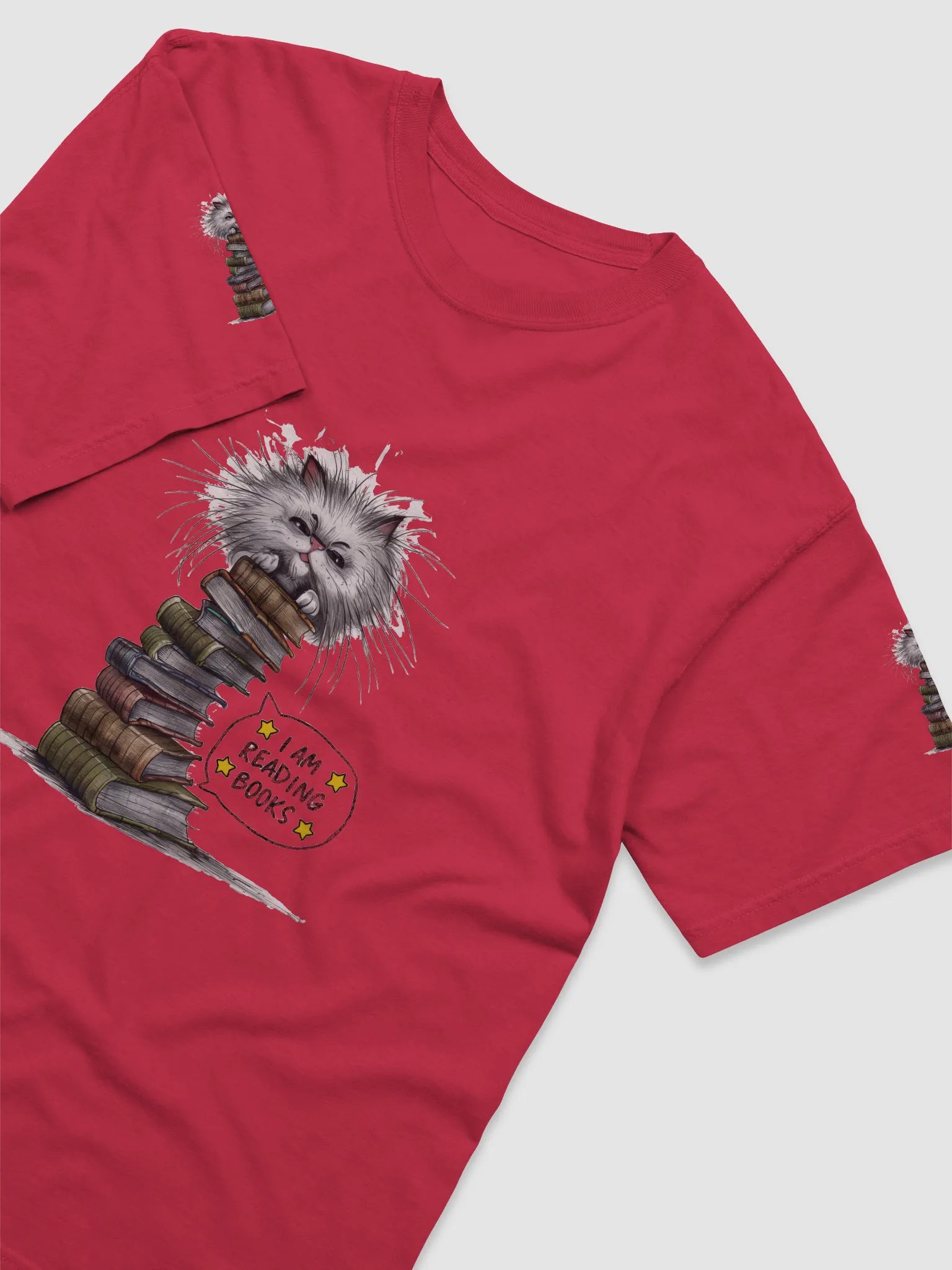 Bookworm Cat Comfort Tee product image (13)