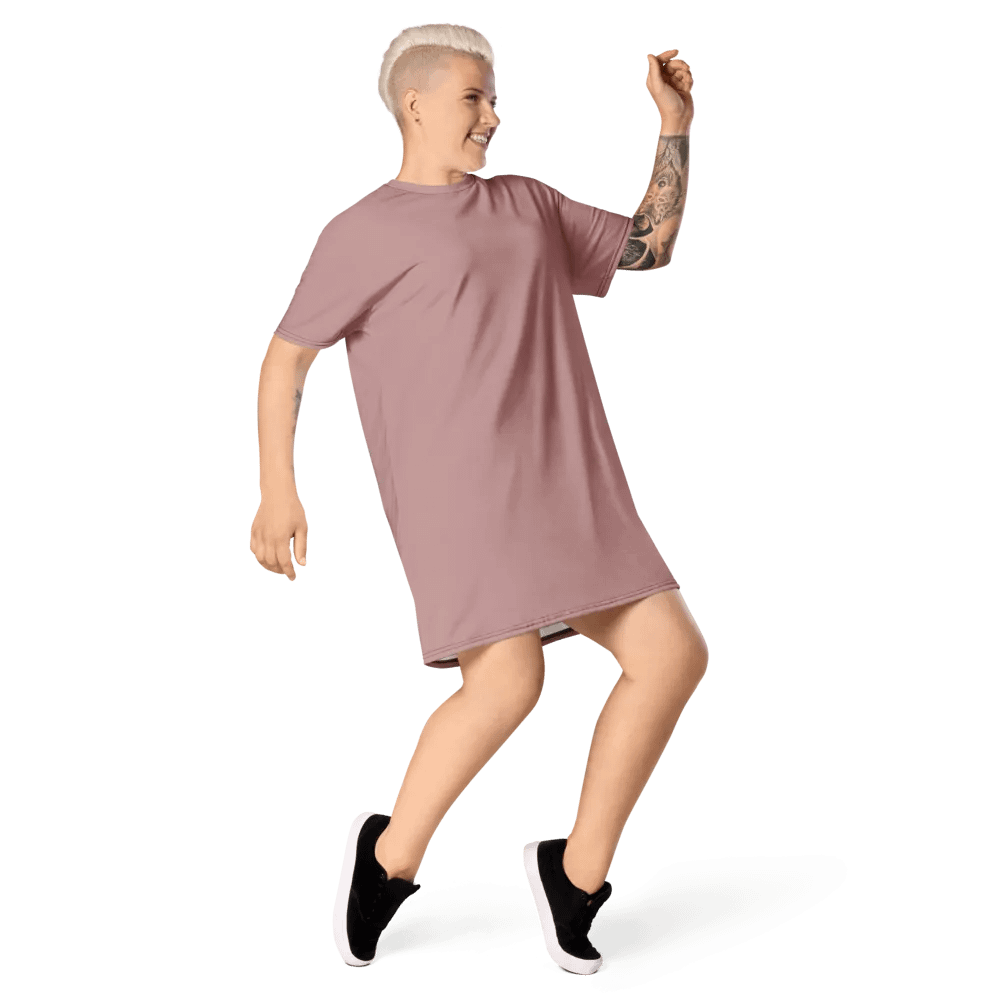 Effortless Chic Pink T-Shirt Dress product image (8)