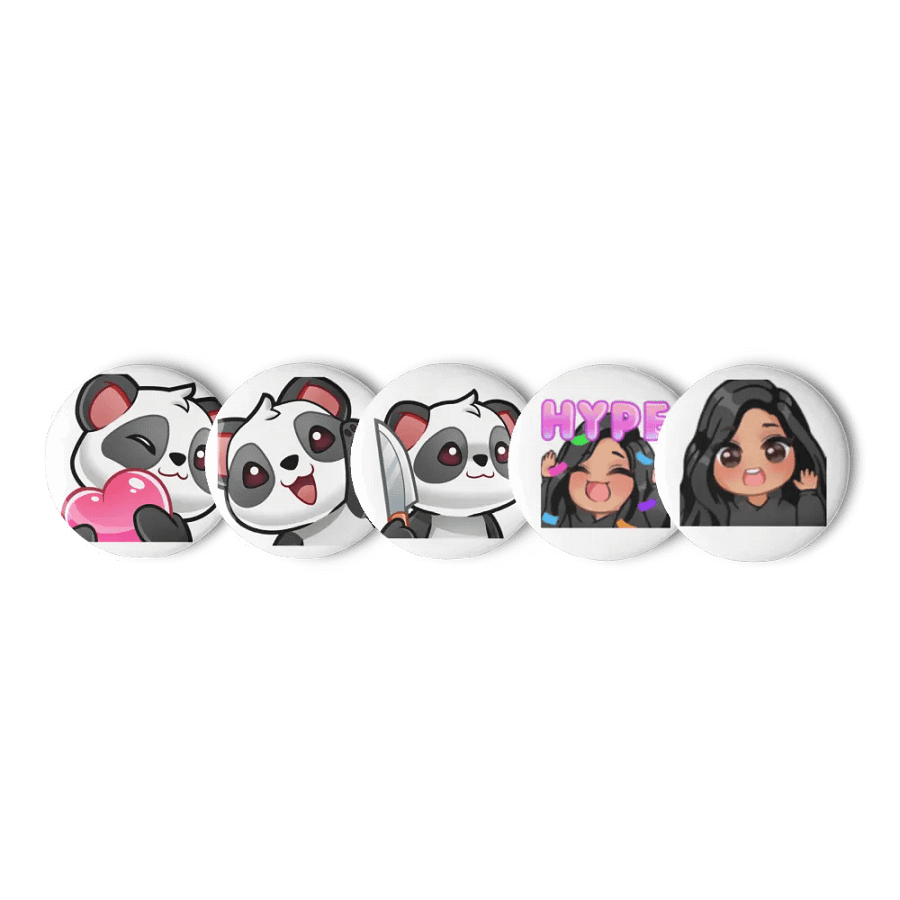Cheerful Riv/Panda Heart Pin Set product image (11)
