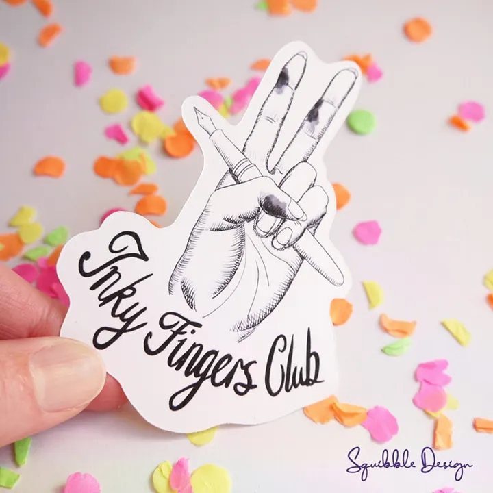Vinyl Sticker - Inky Fingers Club product image (1)
