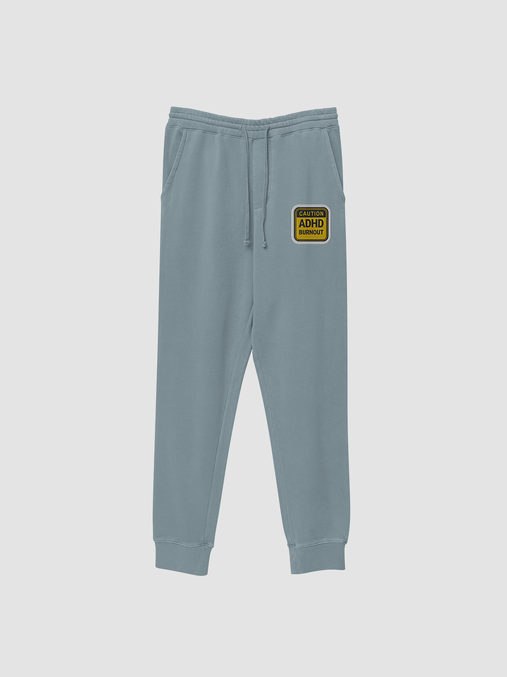 CAUTION: ADHD BURNOUT pigment-dyed sweatpants (bubble design) product image (2)