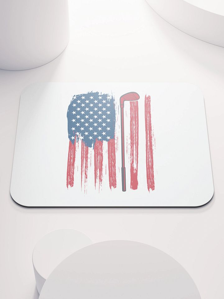 USA Flag Golfing Patriotic Mouse Pad product image (2)