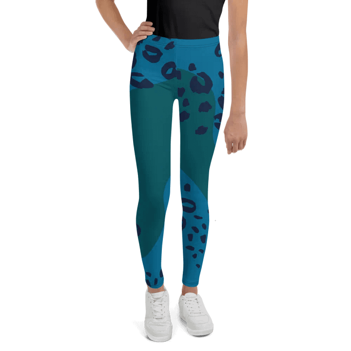 Blue Camo Dreams Youth Leggings product image (2)