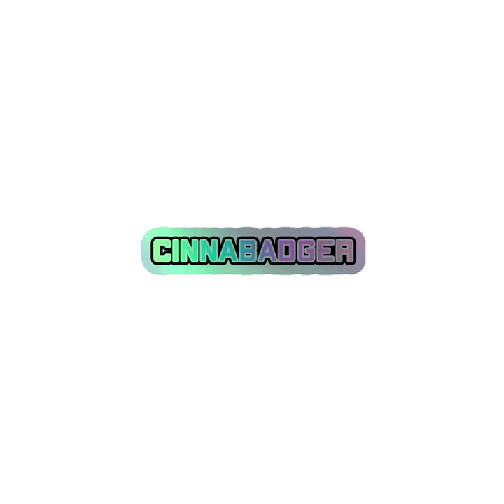 Cinnabadger Holo Sticker product image (1)