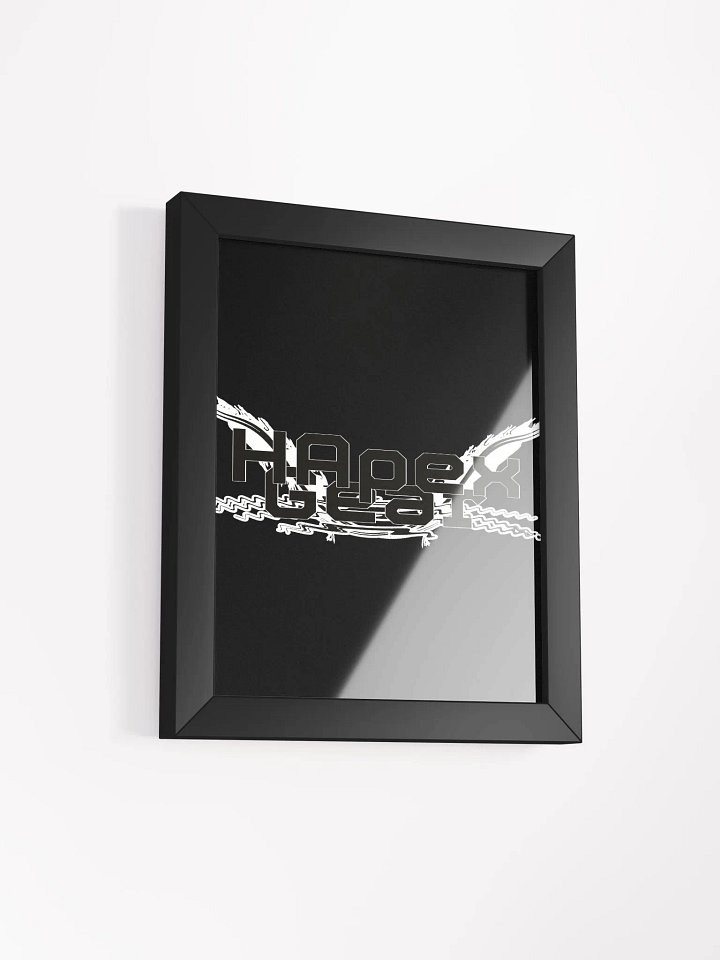 Framed - Black - High-Quality Matte Poster - Embroidered - Black HApex Gear Black Logo product image (2)